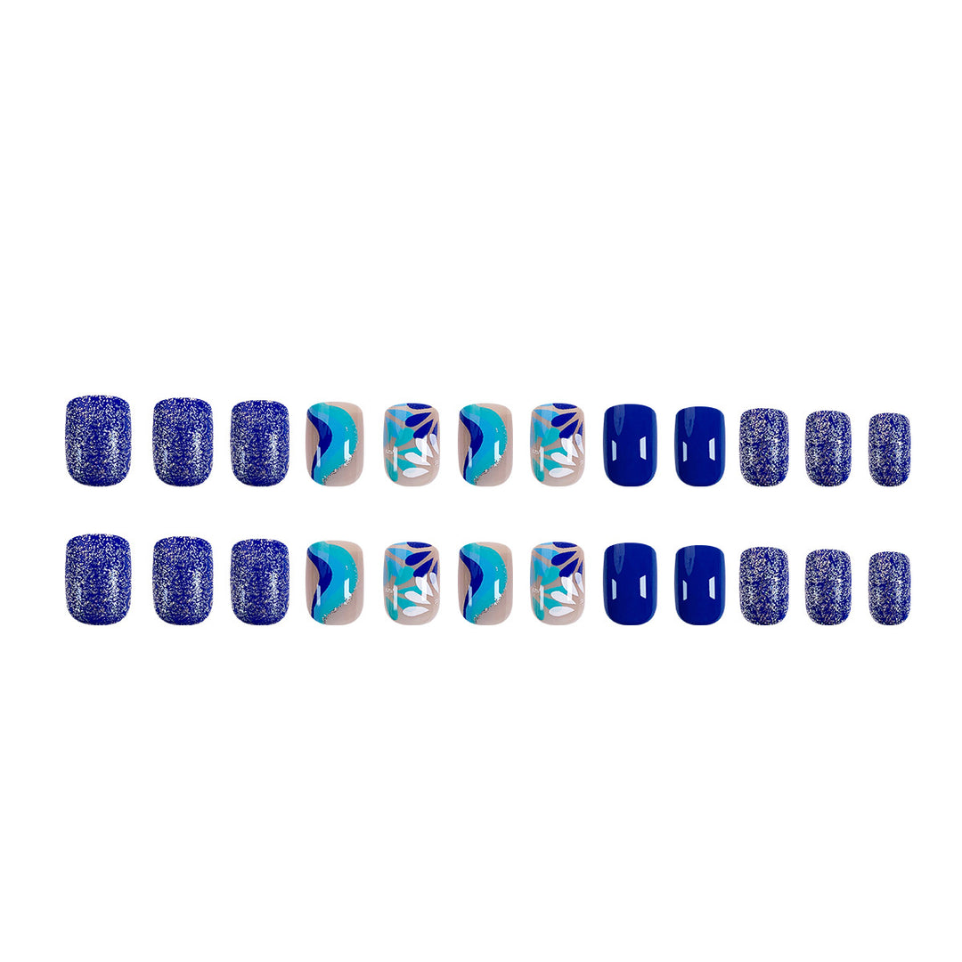 Artful nail design with floral and geometric patterns Kalsten
