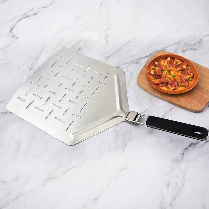 perforated stainless steel pizza peel with folding handle Kalsten