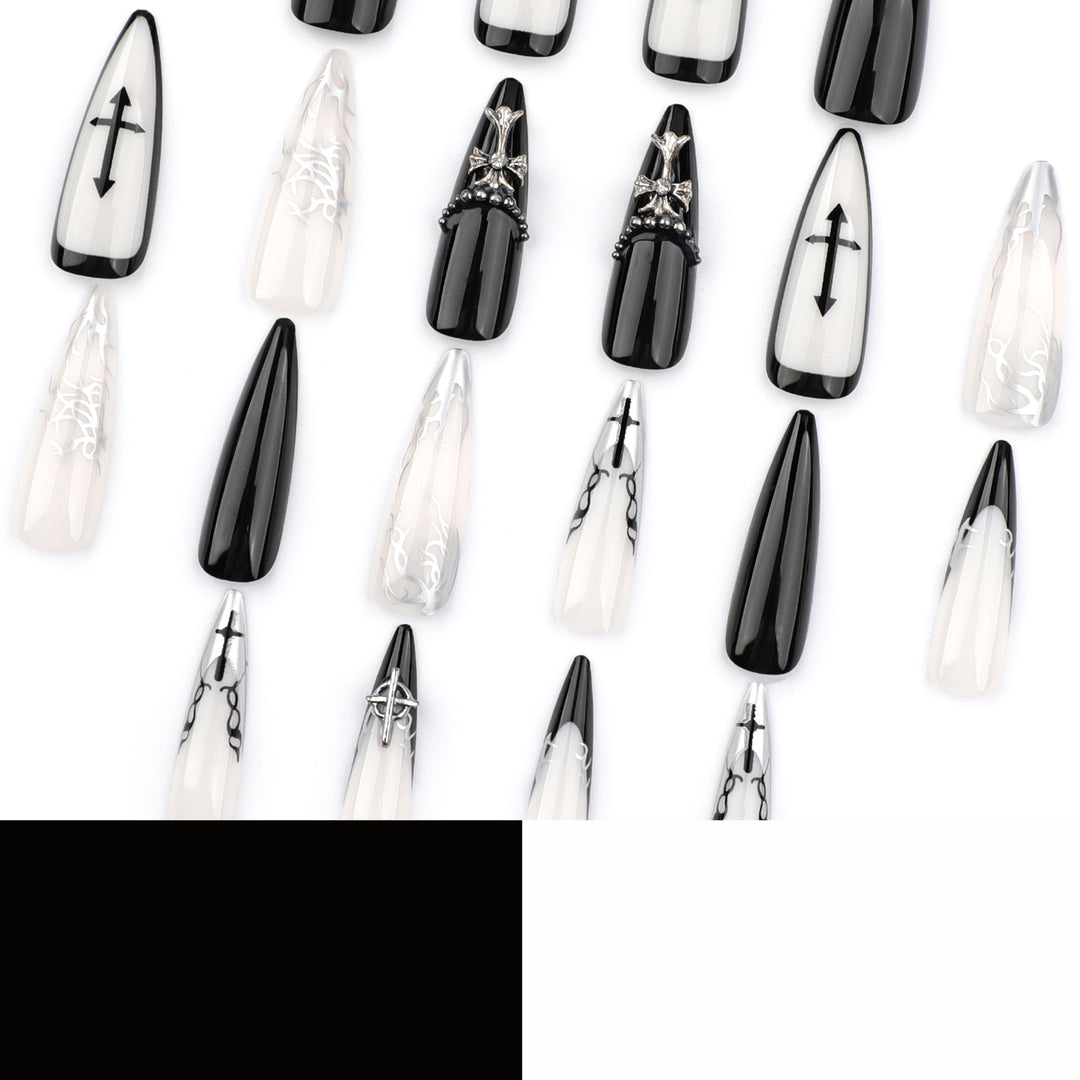 Artistic stiletto nails with unique 3D details and elegant accents Kalsten