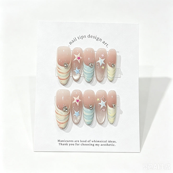 Whimsical Nail Art Press-On Set Kalsten