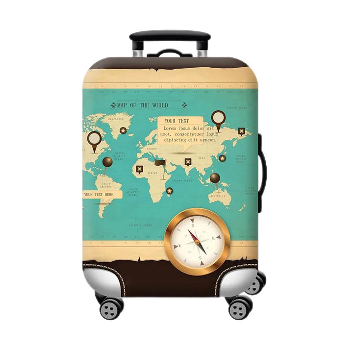 Women Hard Shell Suitcase with Trendy Surf and Palm Design Kalsten