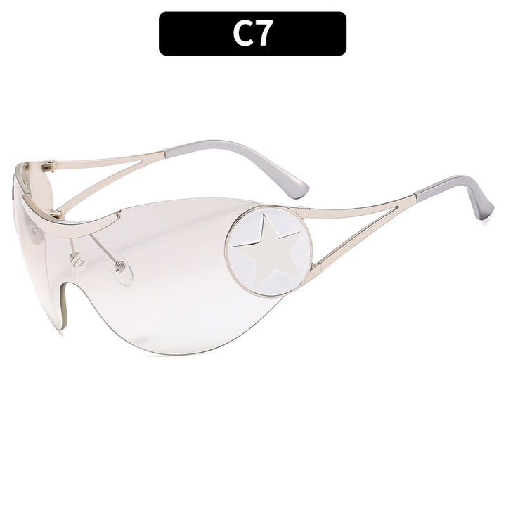 Star-Detail Shield Sunglasses