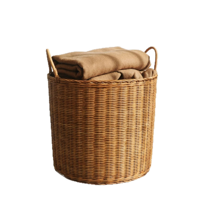 Handmade storage basket made of natural wicker Kalsten