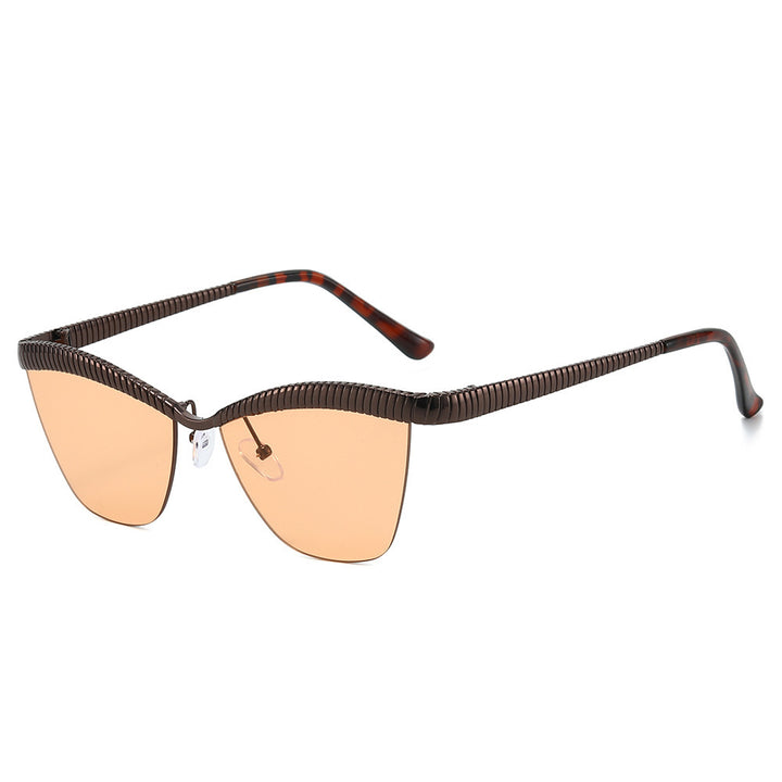 Modern Cat-Eye Sunglasses with Decorative Textured Frames Kalsten