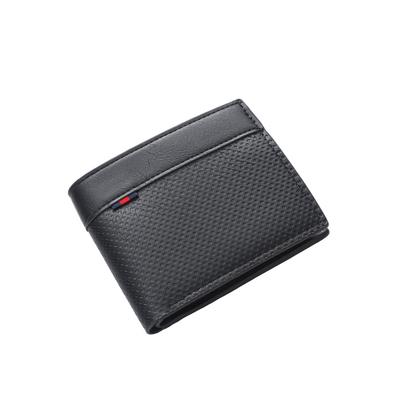 Textured Bi-Fold Leather Wallet Kalsten