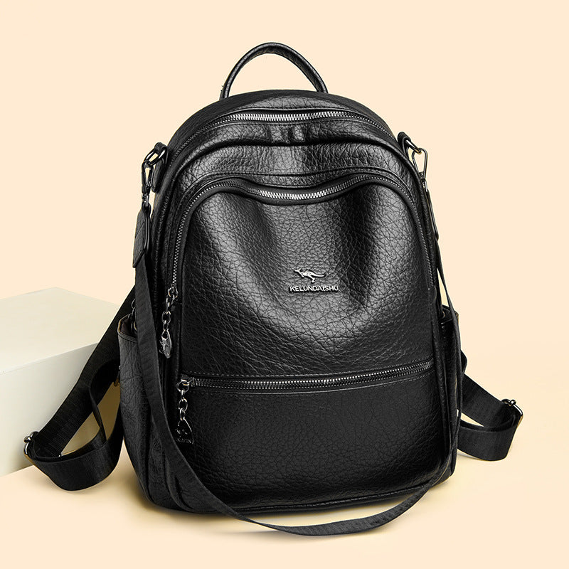 Vintage-Inspired Leather Backpack Kalsten