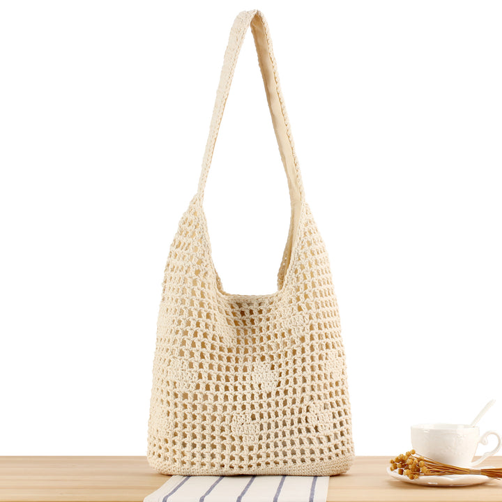 Hand-knotted tote bag made of natural cotton Kalsten