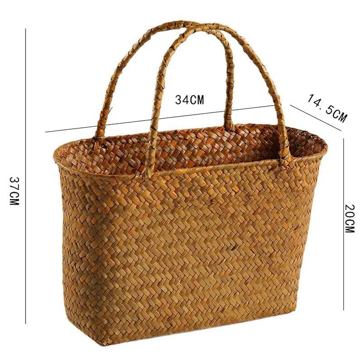 Woven Straw Shopping Basket Kalsten