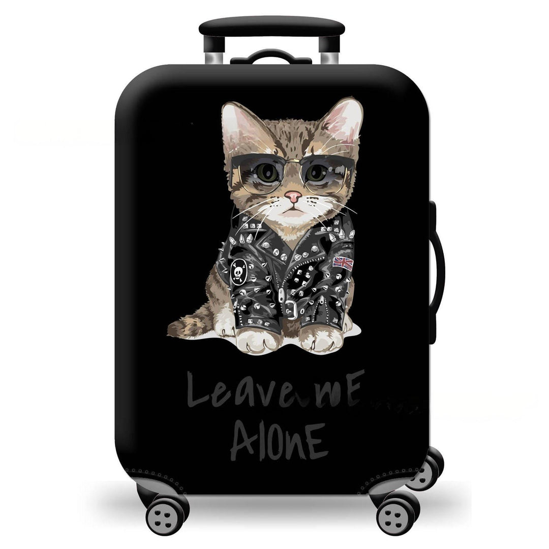 Unisex hard-shell suitcase with playful cat design Kalsten