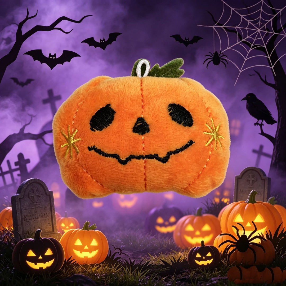 Cute Halloween Plush Ghost with Soft Cuddle Fabric and Embroidered Face