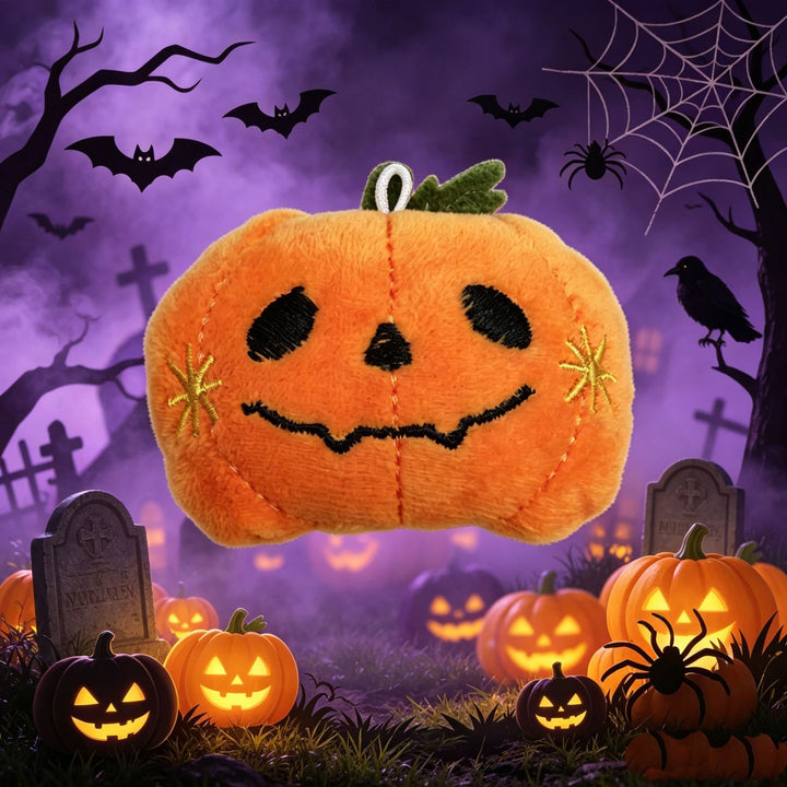 Cute Halloween Plush Ghost with Soft Cuddle Fabric and Embroidered Face