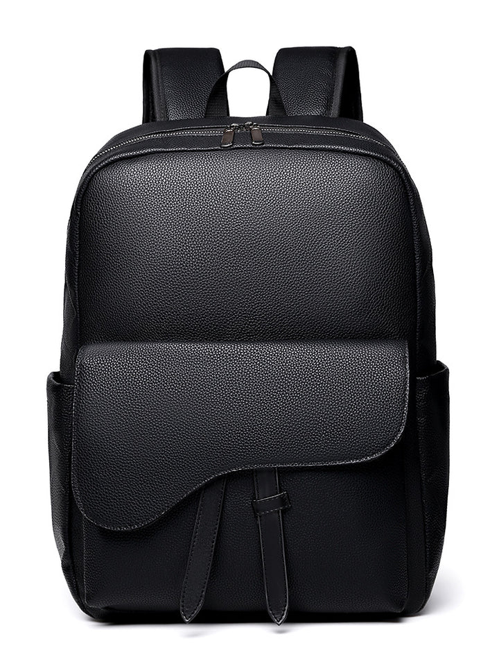 Elegant Textured Leather Backpack Kalsten