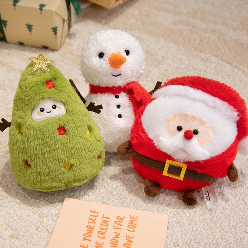 Plush Snowman Holiday Decorative Tabletop Soft Toy with Scarf & Felt Branch Arms Kalsten