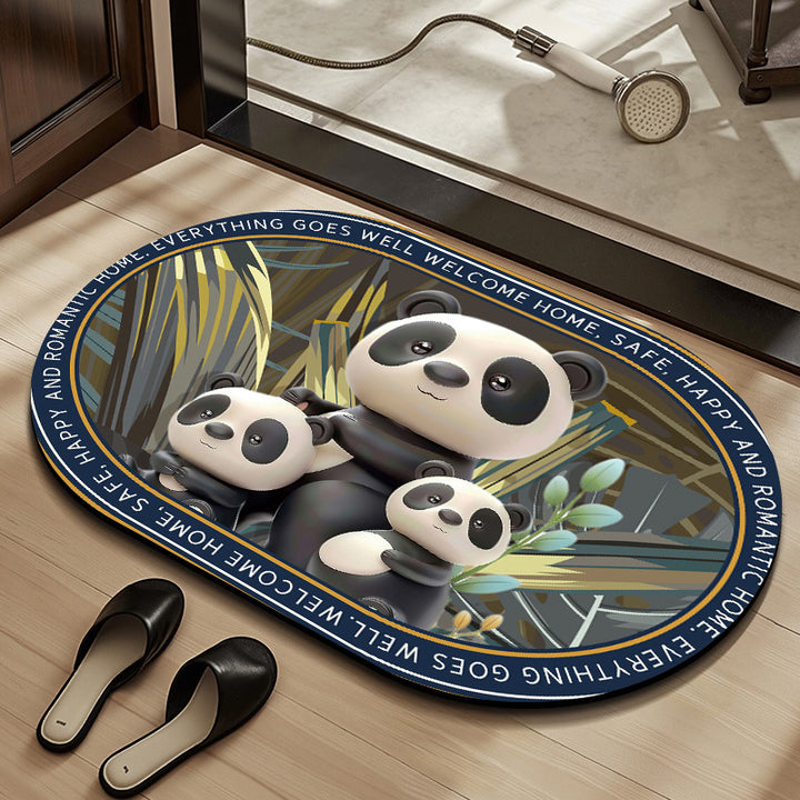 Whimsical Cabbage-Themed Welcome Mat Kalsten