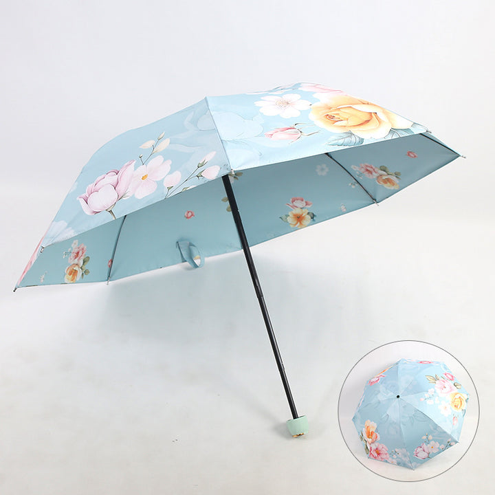 Ladies elegant folding umbrella with floral patterns Kalsten