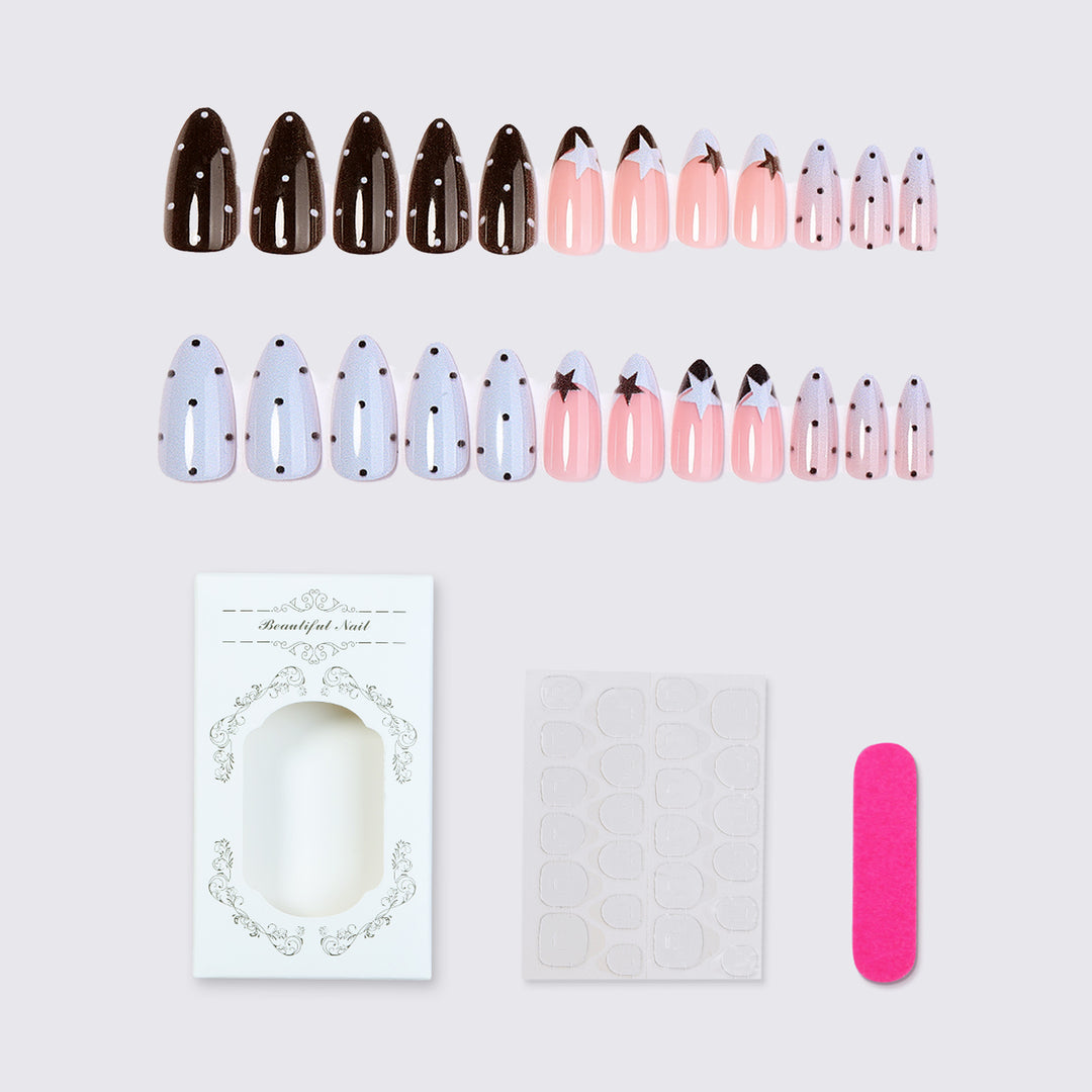 Creative Nail Art Set with Sparkling Stars and Dots Kalsten