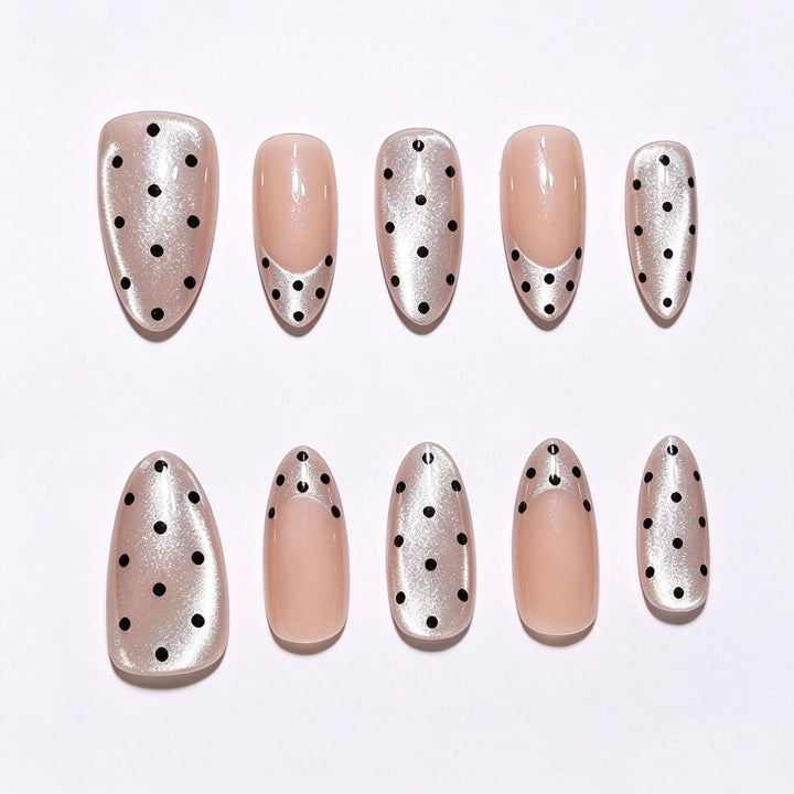 Artistic Polka Dot Press-On Nail Tips Kalsten