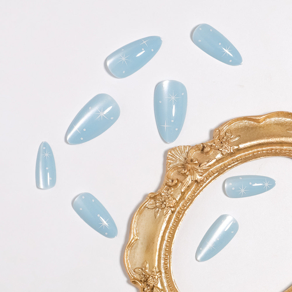 Celestial-Themed Glossy Press-On Nails Kalsten