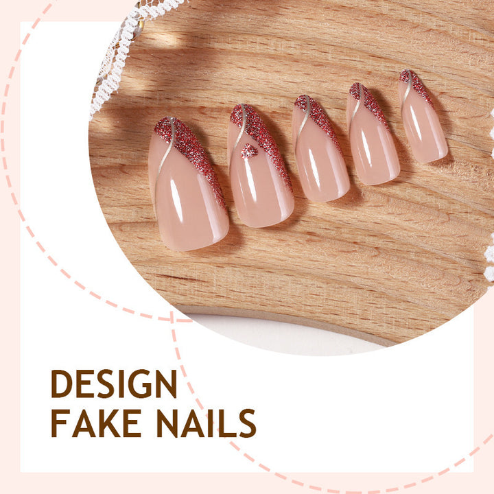 Artificial nails with glittering accents Kalsten