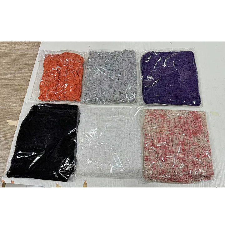 Large-format muslin shawl made of fine cotton gauze