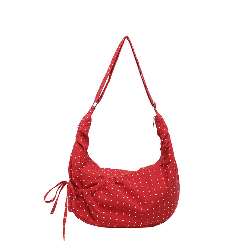 Fashionable Polka Dot Hobo Bag