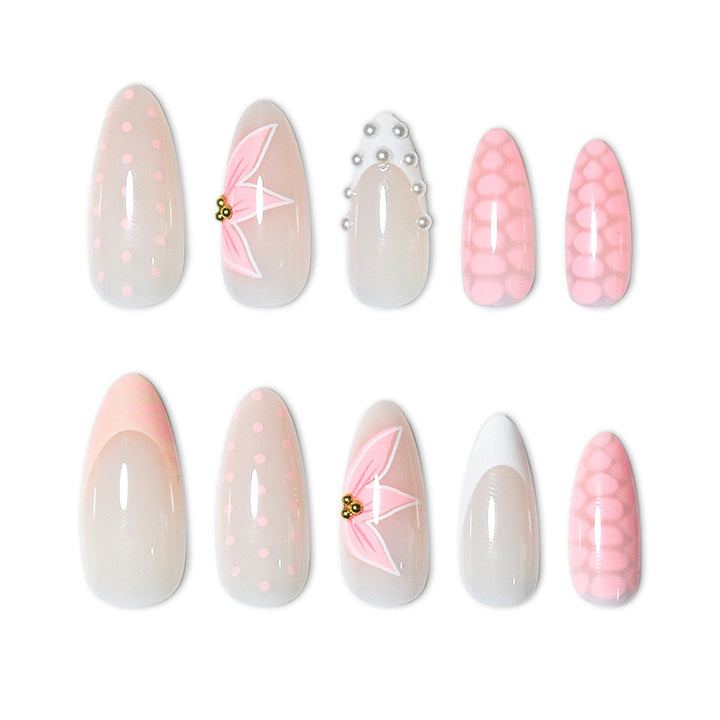 Elegant Press-On Nail Art Set with Unique Designs Kalsten