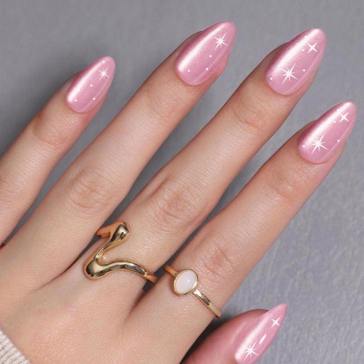 Glossy Almond-Shaped Press-On Nail Tips Kalsten