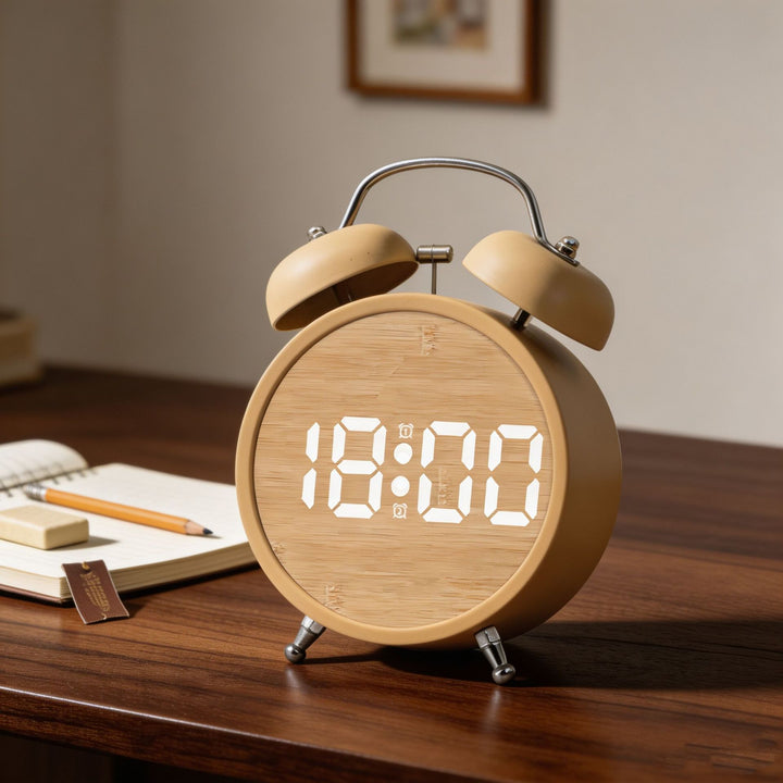 Digital Alarm Clock in Modern Design with Large LED Display Kalsten