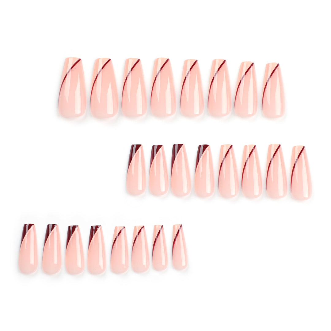Artful stiletto nails with elegant gradient and geometric accents Kalsten