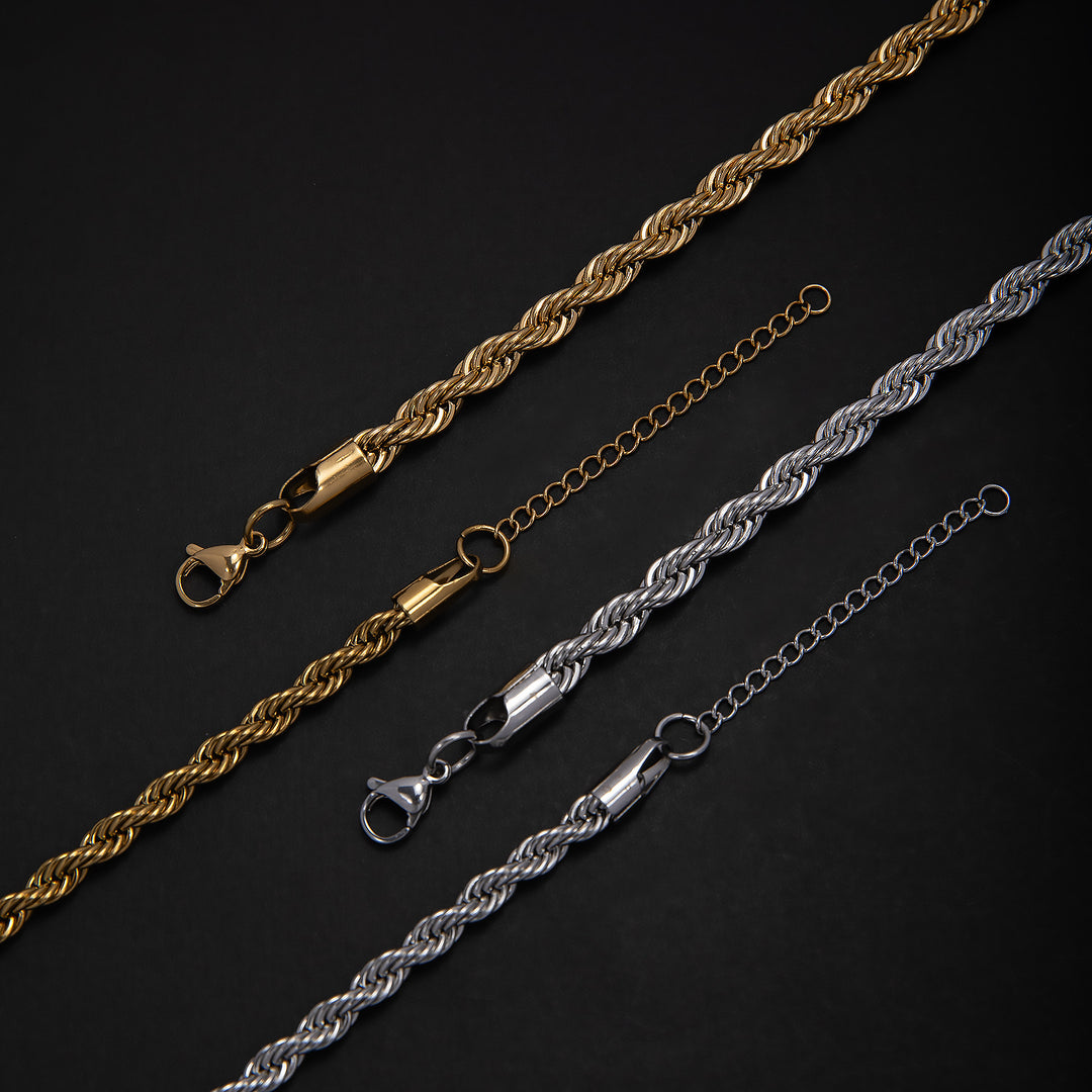 Braided Rope Chain Jewelry Set Kalsten