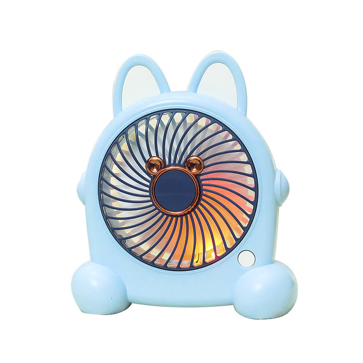 Portable USB Table Fan with LED Lighting and Flexible Tilt Angle Kalsten