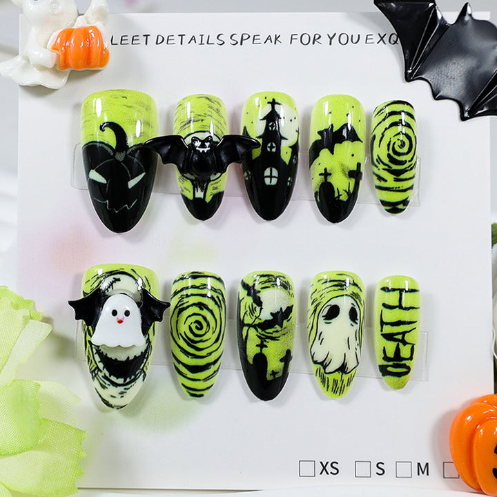 Halloween Artificial Nail Set with Creepy Designs Kalsten