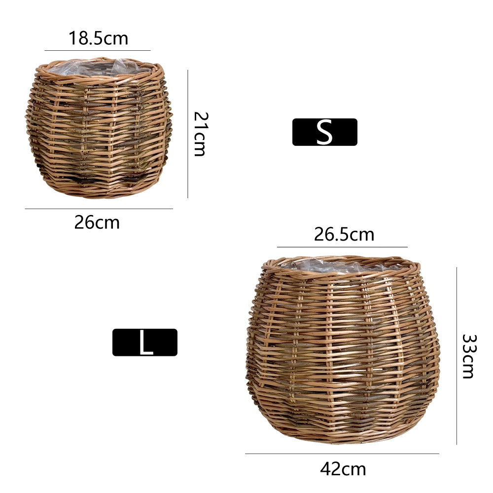 High-quality plant basket made of natural willow Kalsten