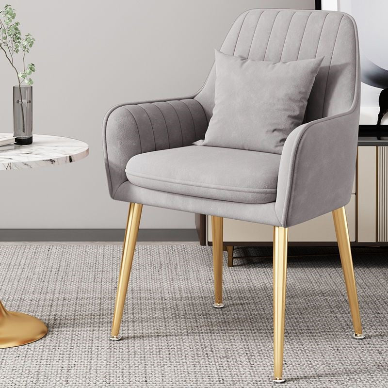 Modern Accent Chair with Gold Legs Kalsten