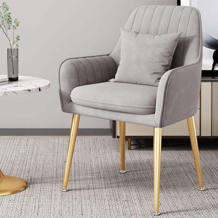 Modern Accent Chair with Gold Legs Kalsten