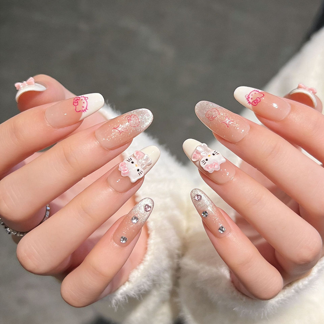 3D Embellished Press-On Nail Art Set Kalsten