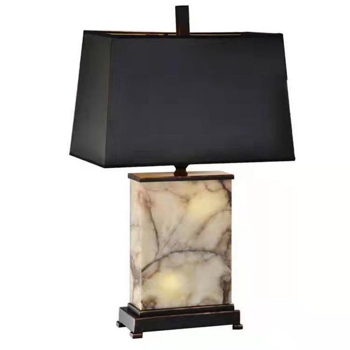 Contemporary Marble & Fabric Table Lamp
