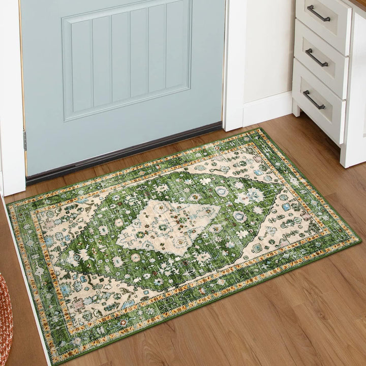 Vintage Floral Patterned Area Rug