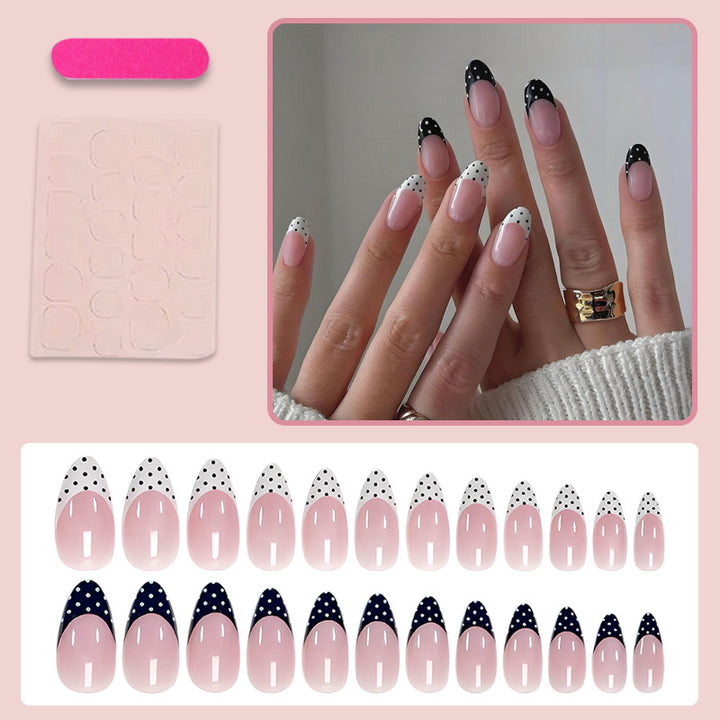 Artificial nail set with circular dots and modern tips Kalsten