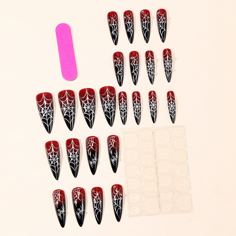 Gothic Spider Web Press-On Nail Extensions Kalsten