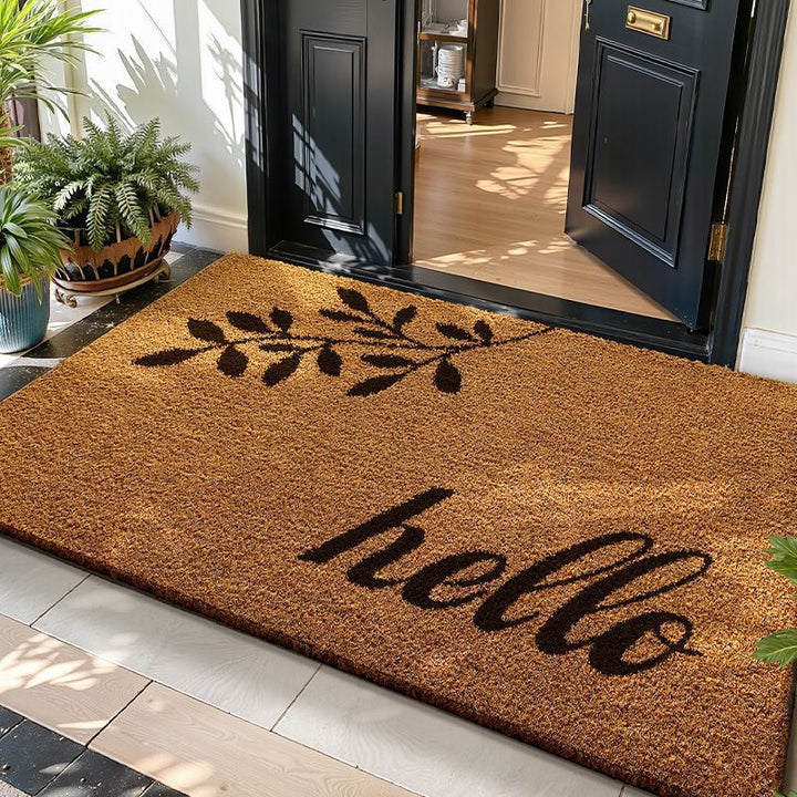 Unisex Leaf Pattern Entrance Mat Kalsten