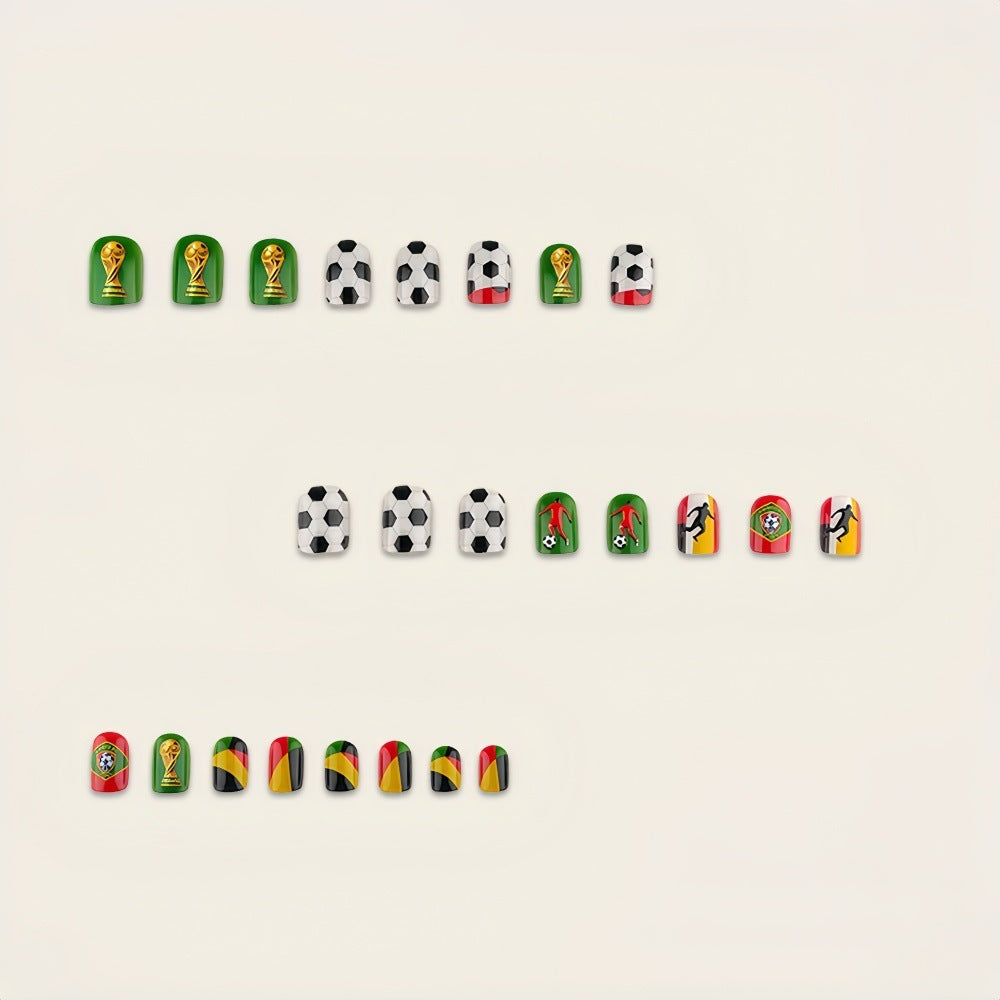 Creative Football Theme Art Nail Set Kalsten