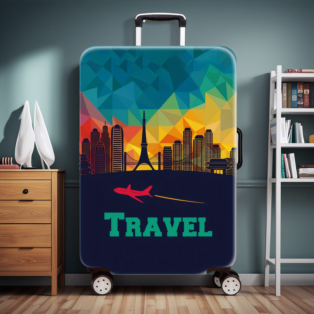 Unisex luggage cover with creative world travel motif Kalsten