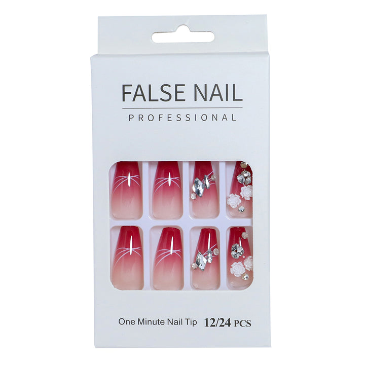 Decorative Press-On Nail Set with 3D Accents Kalsten