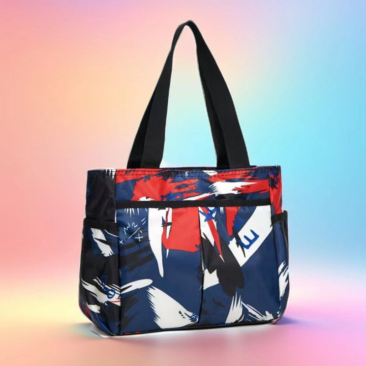 Stylish Striped Multi-Pocket Tote Bag Kalsten
