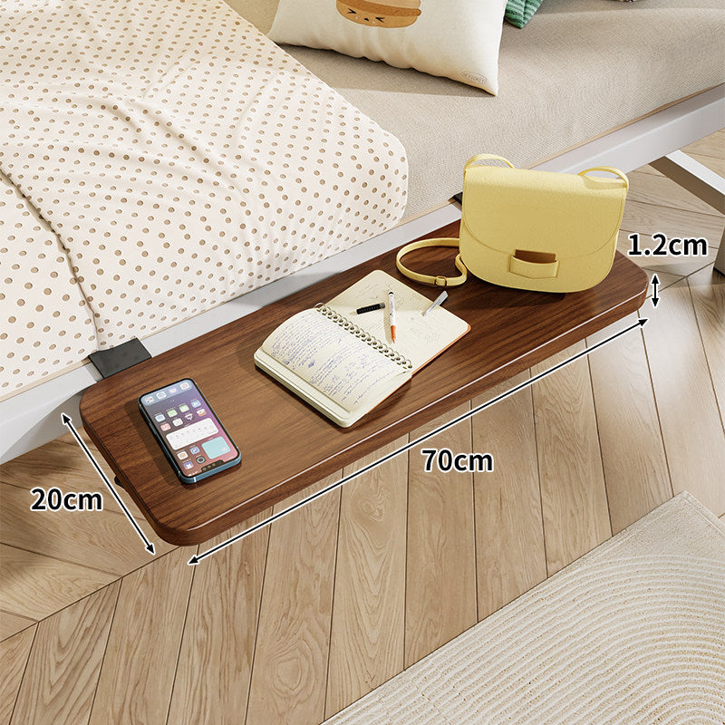 Clamp-On Floating Bedside Shelf with Bamboo Top and Slim Profile