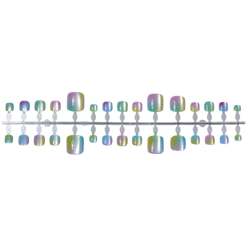 High-Quality Press-On Nail Art Set with Iridescent Finish Kalsten