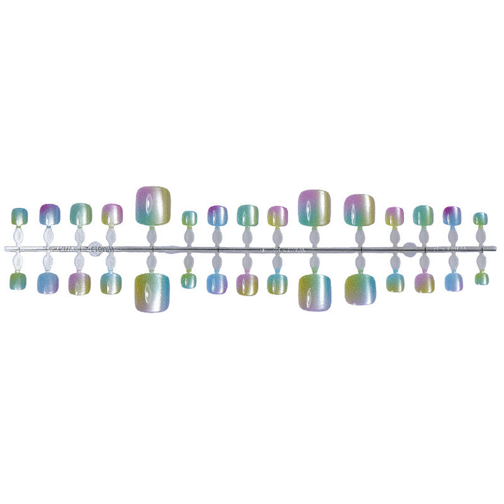 High-Quality Press-On Nail Art Set with Iridescent Finish Kalsten