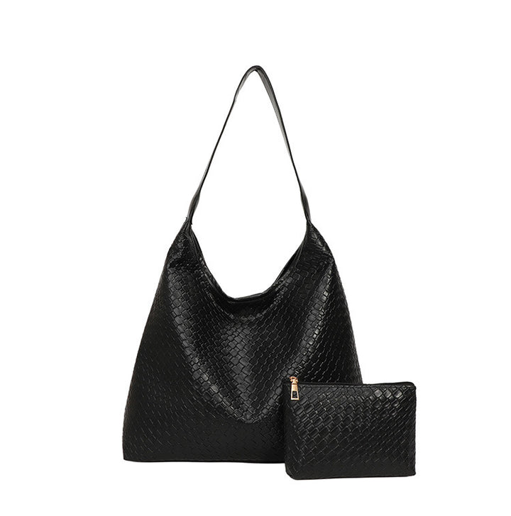 Sleek Textured Leather Hobo Handbag Kalsten
