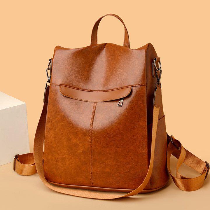 Versatile Structured Leather Backpack Kalsten